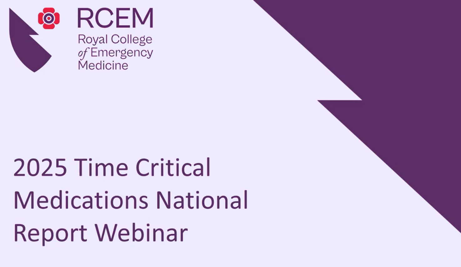 RCEM Time Critical Medications QIP: National Report Results & ED Case Studies - Year Two Insights